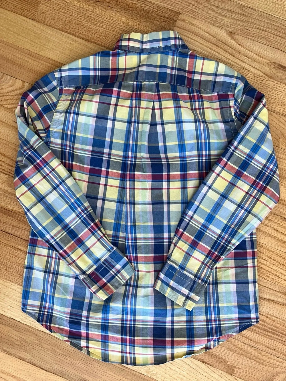 Ralph Lauren Boys 100%Cotton Multicolor Plaid Button-Down Shirt Size 8